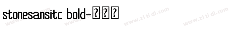 stonesansitc bold字体转换